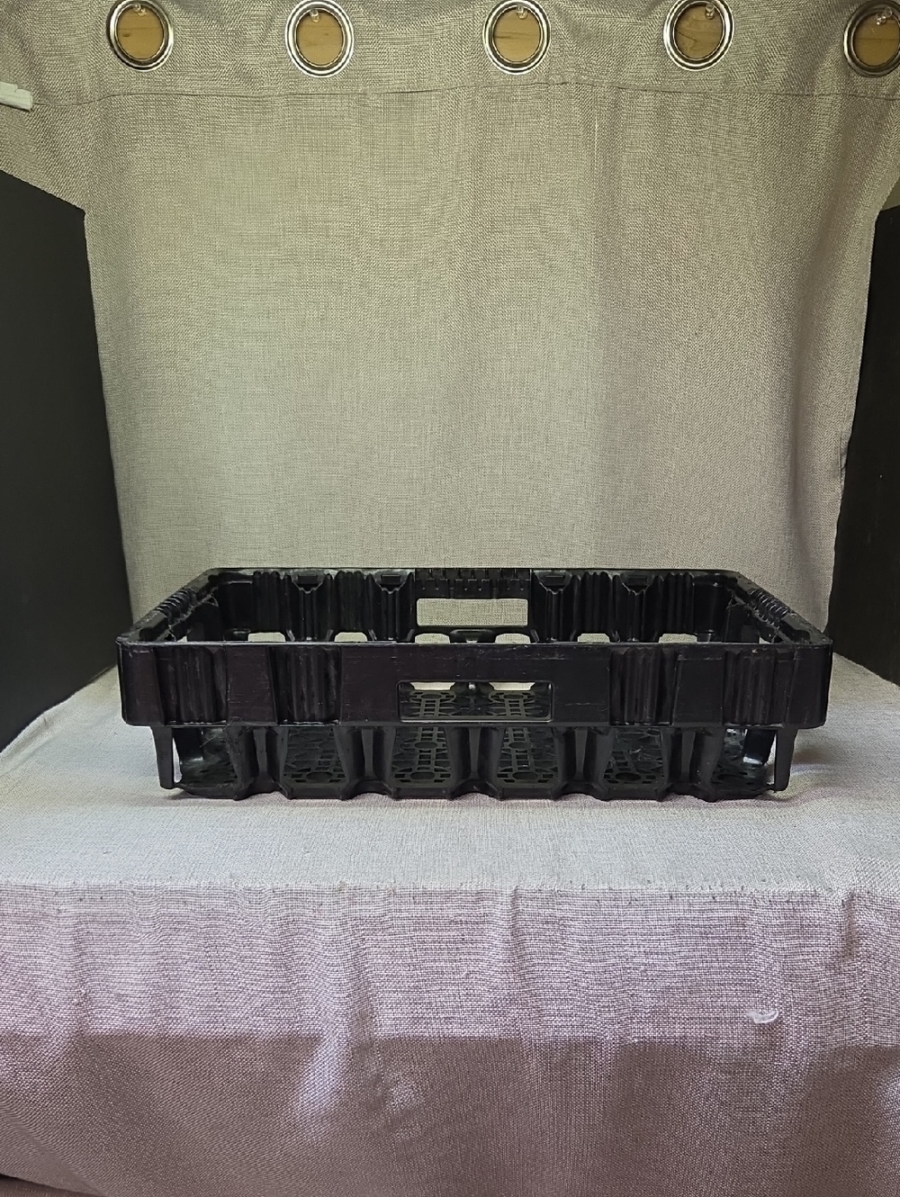 Vintage Coke Coca Cola Collectable Blask Plastic Tray Drink Crate 18 1/2x 12 1/2